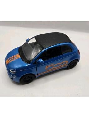 FIAT 500E Liverly Edition Blue 1/28 Diecast Car Kinsmart 5440DF